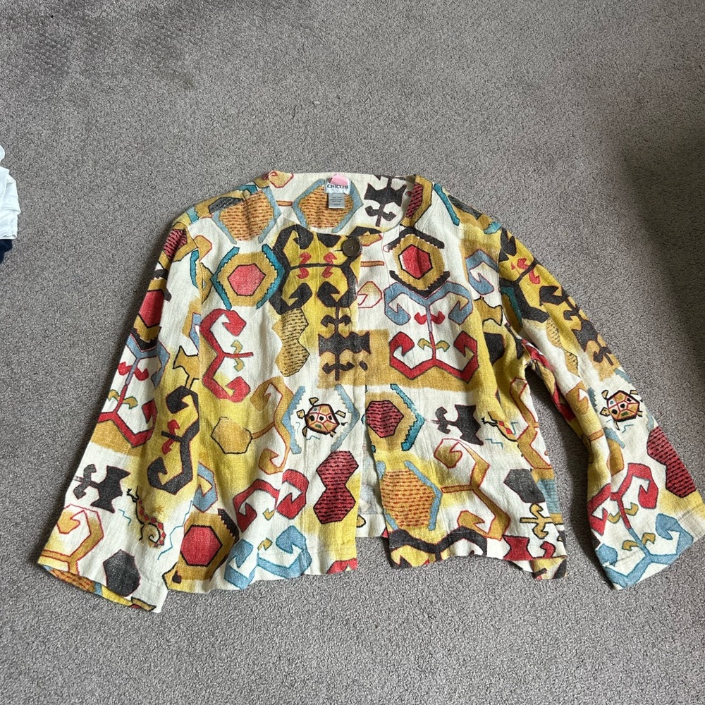 Chico’s Colorful Patterned Jacket - image 1
